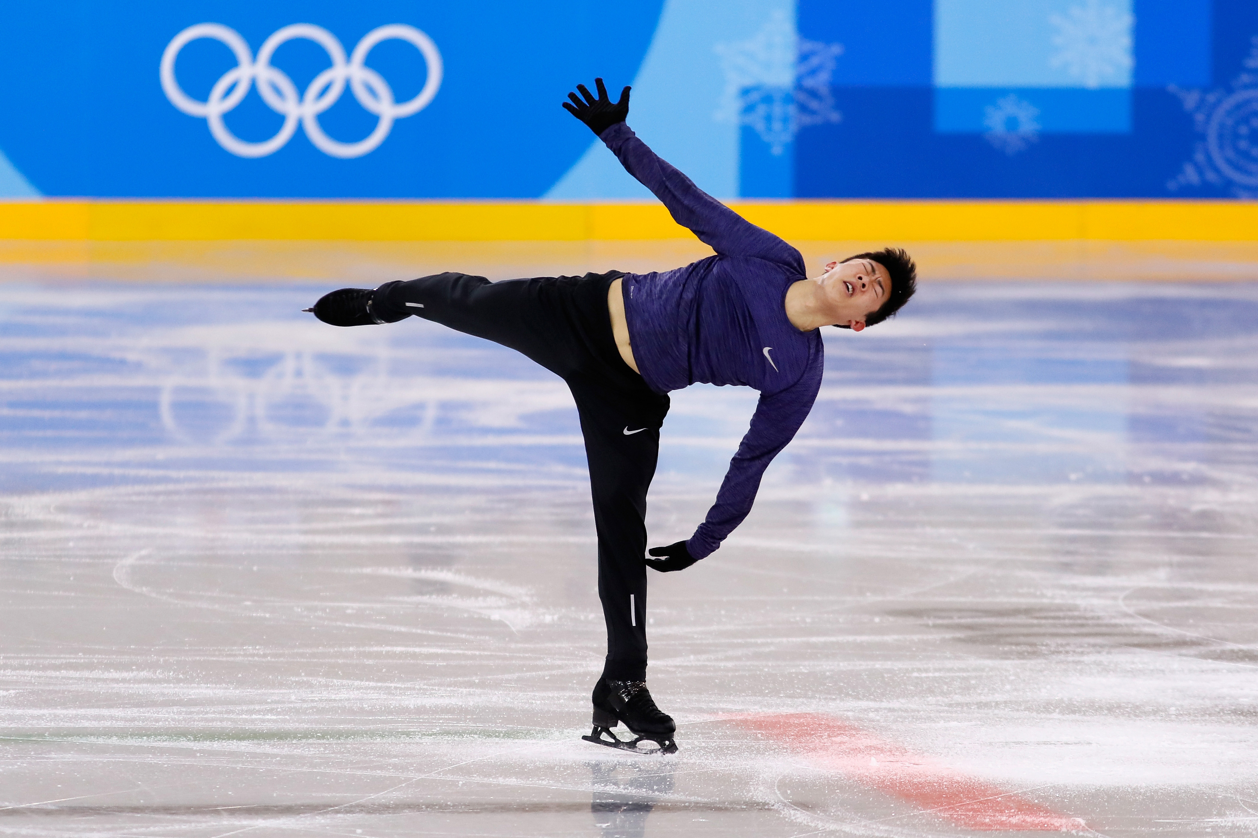 Nathan Chen of the United States trains during figure skating practice ahead of the Pyeongchang 2018 Winter Olympic Games in South Korea. (Jamie Squire/Getty Images)