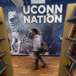 An interior view of the Barnes & Noble Bookstore at the Hartford campus. (Peter Morenus/UConn Photo)