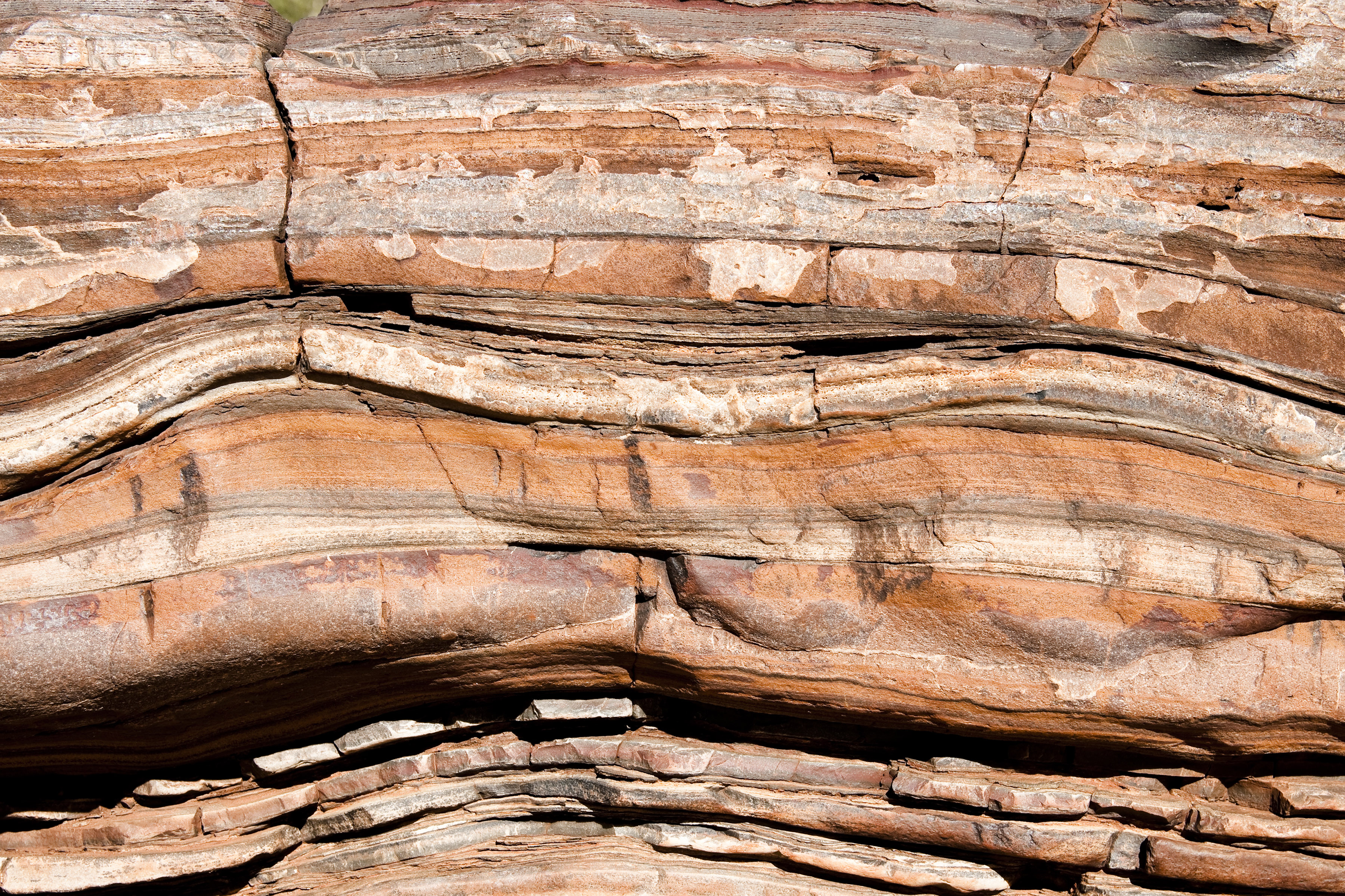 Rock strata. UConn researchers analyzed leaf wax compounds in soils and sediment to reconstruct ancient climates, with a view to better understanding the impact of future climate change. (Getty Images)