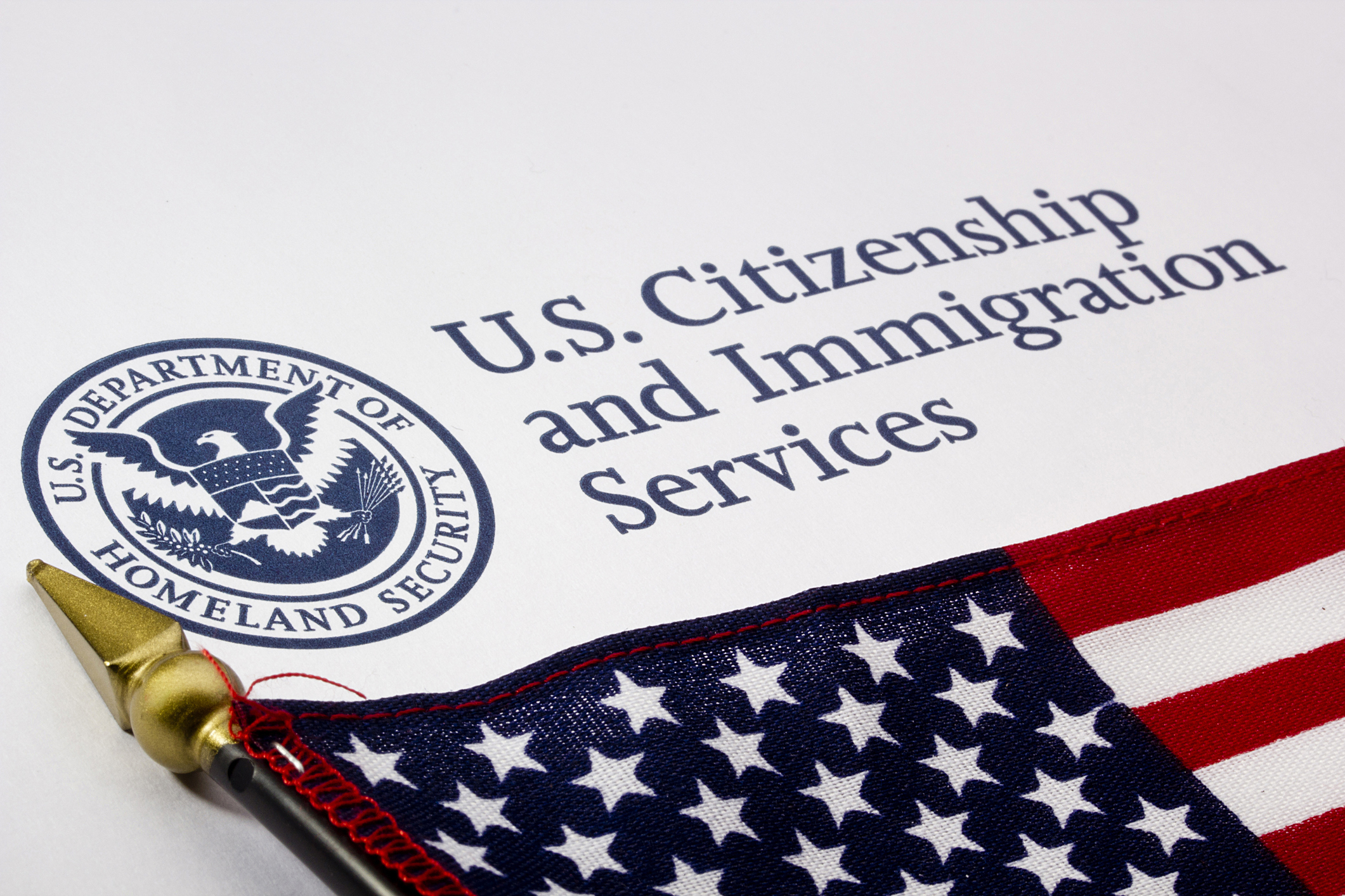 Photograph of a U.S. Department of Homeland Security logo. (VIPDesignUSA/iStock/Getty Images Plus)