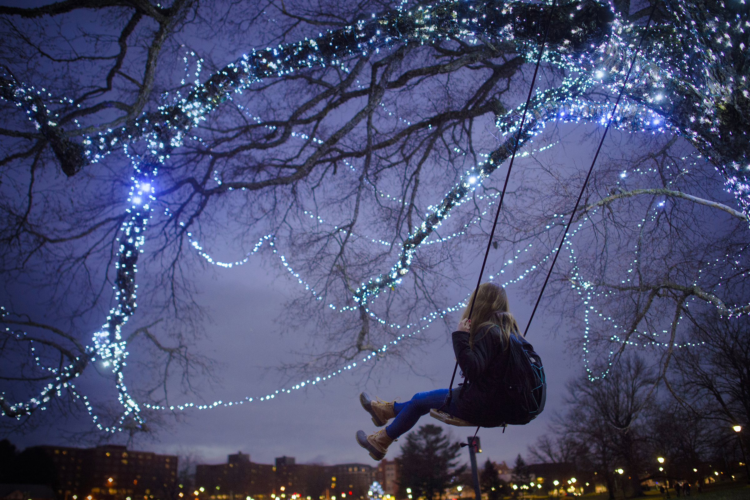 In years gone by, the tree would be decorated with seasonal lights. (Mark Mirko/Hartford Courant Photo)