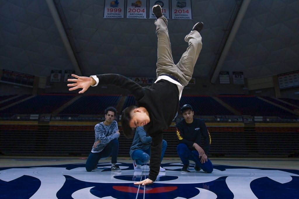 The UConn Breakdance Club is a student-run organization that performs on campus and competes at the intercollegiate level. (Ryan Glista/UConn Photo)