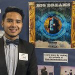 Julian Yuliawan, a senior individualized major studying music entrepreneurship, displays his project, which incorporate original pieces of music in a collective project titled 'Big Dreams.' (Garrett Spahn '18 (CLAS)/UConn Photo)