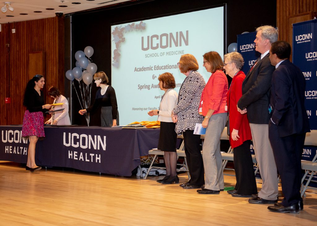 The UConn School of Medicine held its annual Spring Awards Night ceremony on Monday, April 23, 2018. (Tina Encarnacion/UConn Health photo)