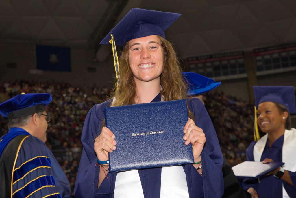 Graduation photo. (Stephen Slade '87 (SFA) for UConn)