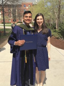 Rachel Eyler with 2018 Pharm.D. graduate Jit Sheth