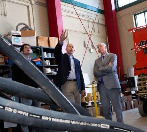 U.S. Congressman Joe Courtney (D-Conn.) met with researchers from UConn's School of Engineering on May 12, 2018. (Chris Larosa/UConn Photo)