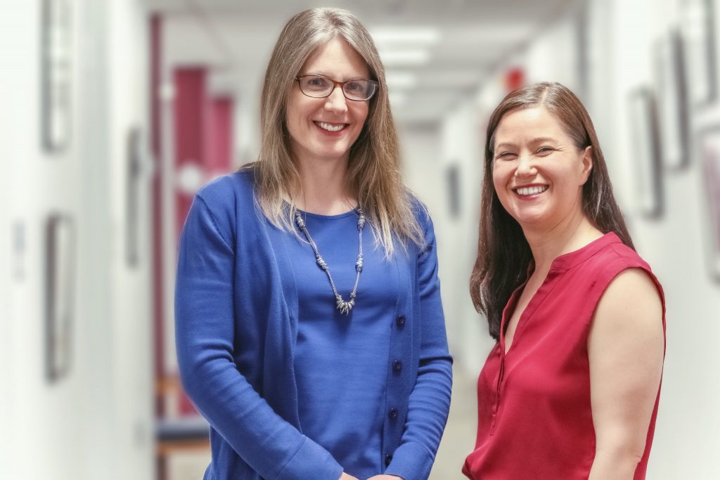 Professors Erika Skoe and Jennifer Tufts from the University of Connecticut Department of Speech, Language and Hearing Sciences are conducting research related to noise-induced hearing loss (NIHL) (Carson Stifel/UConn Photo)