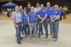 Employees from Facilities Operations & Building Services, pose for a picture at Employee Appreciation Day. (Sean Flynn/UConn Photo)