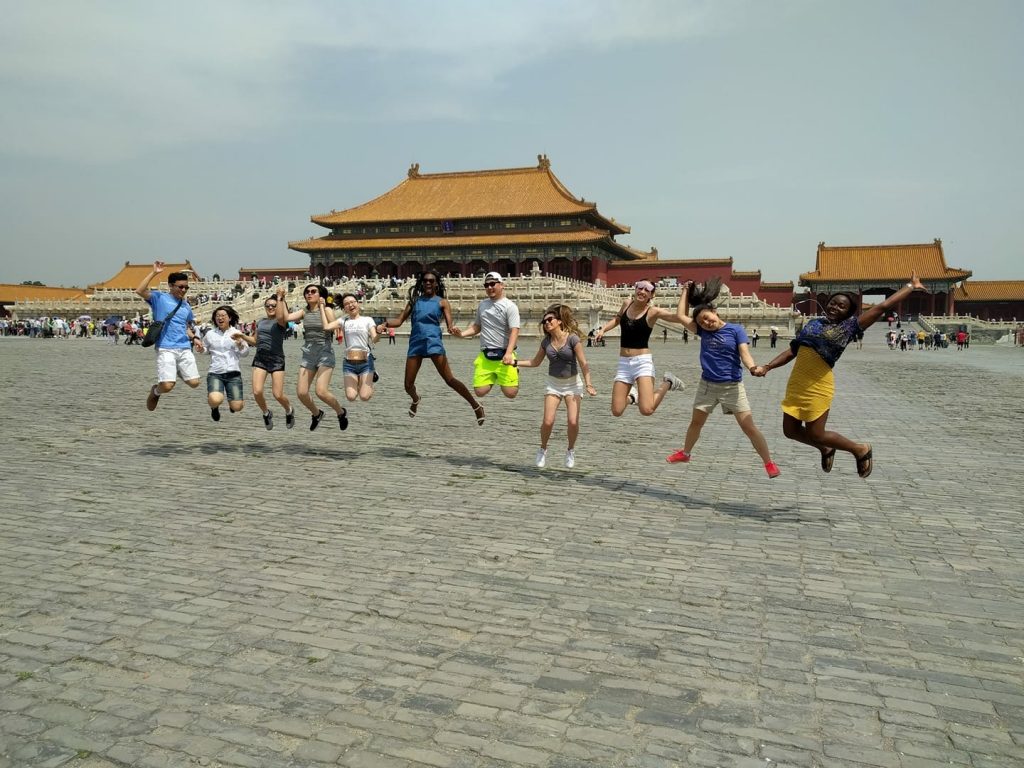 UConn students visit the Forbidden City in China