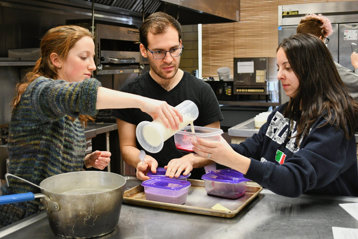 students-pouring