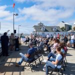 The recommissioning ceremony for the R/V Connecticut held at the Avery Point campus on Sept. 13, 2018. (Peter Morenus/UConn Photo)