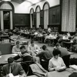 Wilbur Cross Reading Room c. 1962. (University Library Archives & Special Collections)