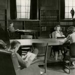 Wilbur Cross Reading Room in the 1940s. (University Library Archives & Special Collections)