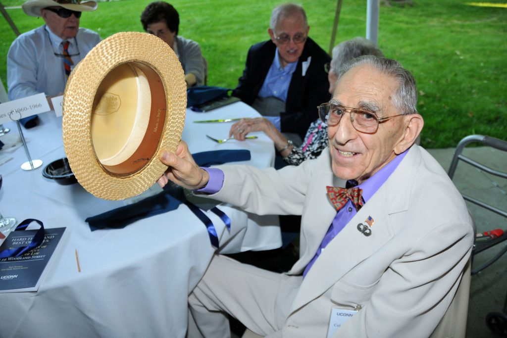 Milton Katz '51 regularly attends events at UConn Law, including conferences and alumni reunions.