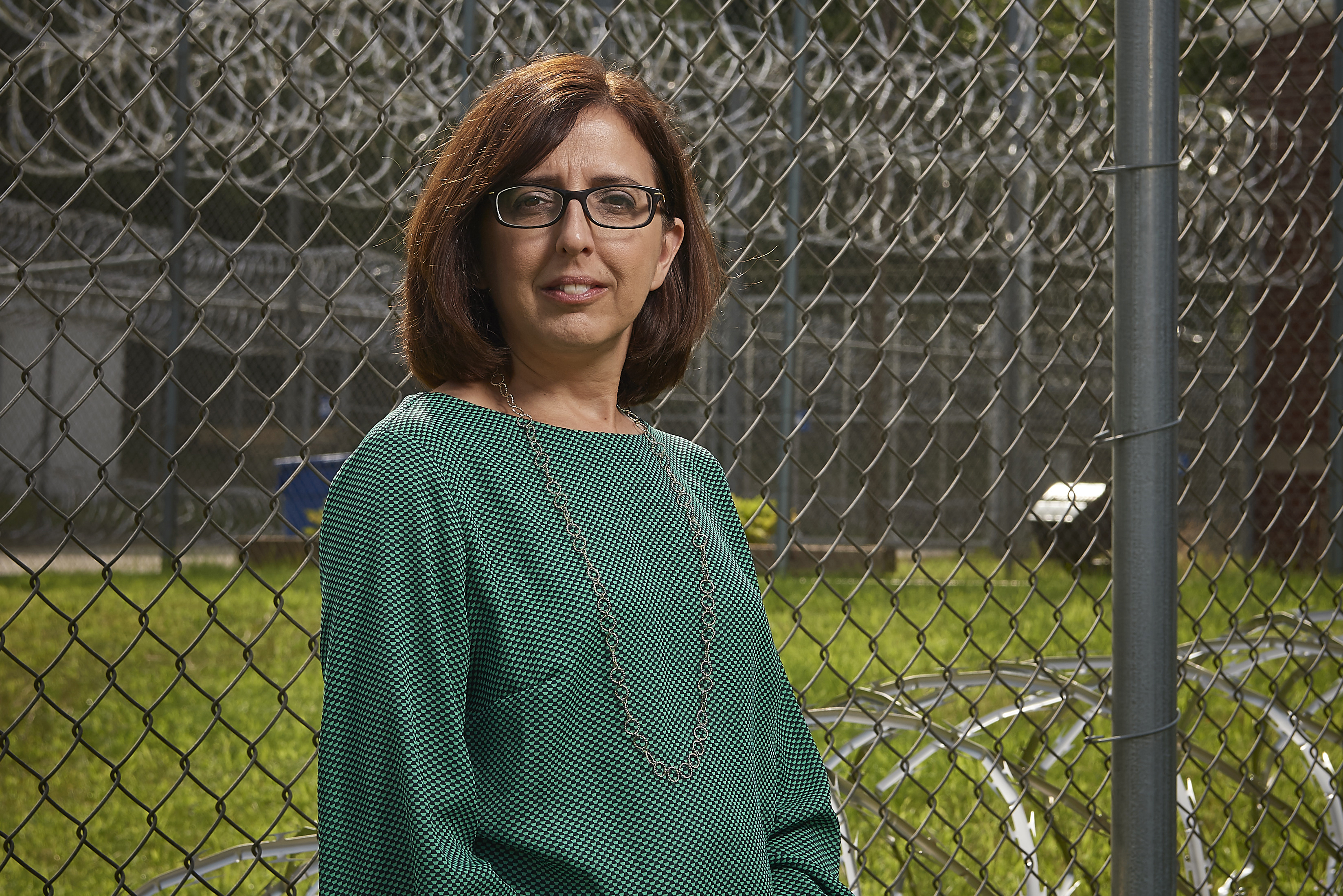 Kimberly Bergendahl, assistant professor in residence of political science at the Brooklyn Correctional Institution, onJuly 31, 2018. (Peter Morenus/UConn Photo)