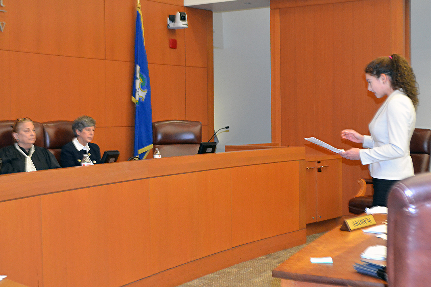 student at mock trial