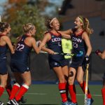 UConn defeated Liberty 5-3 to win the Big East Field Hockey Championship on Nov. 4, proceeding to the NCAA Tournament. The Huskies lost to No. 2 Maryland in the quarterfinals. (Joel Coleman for UConn)