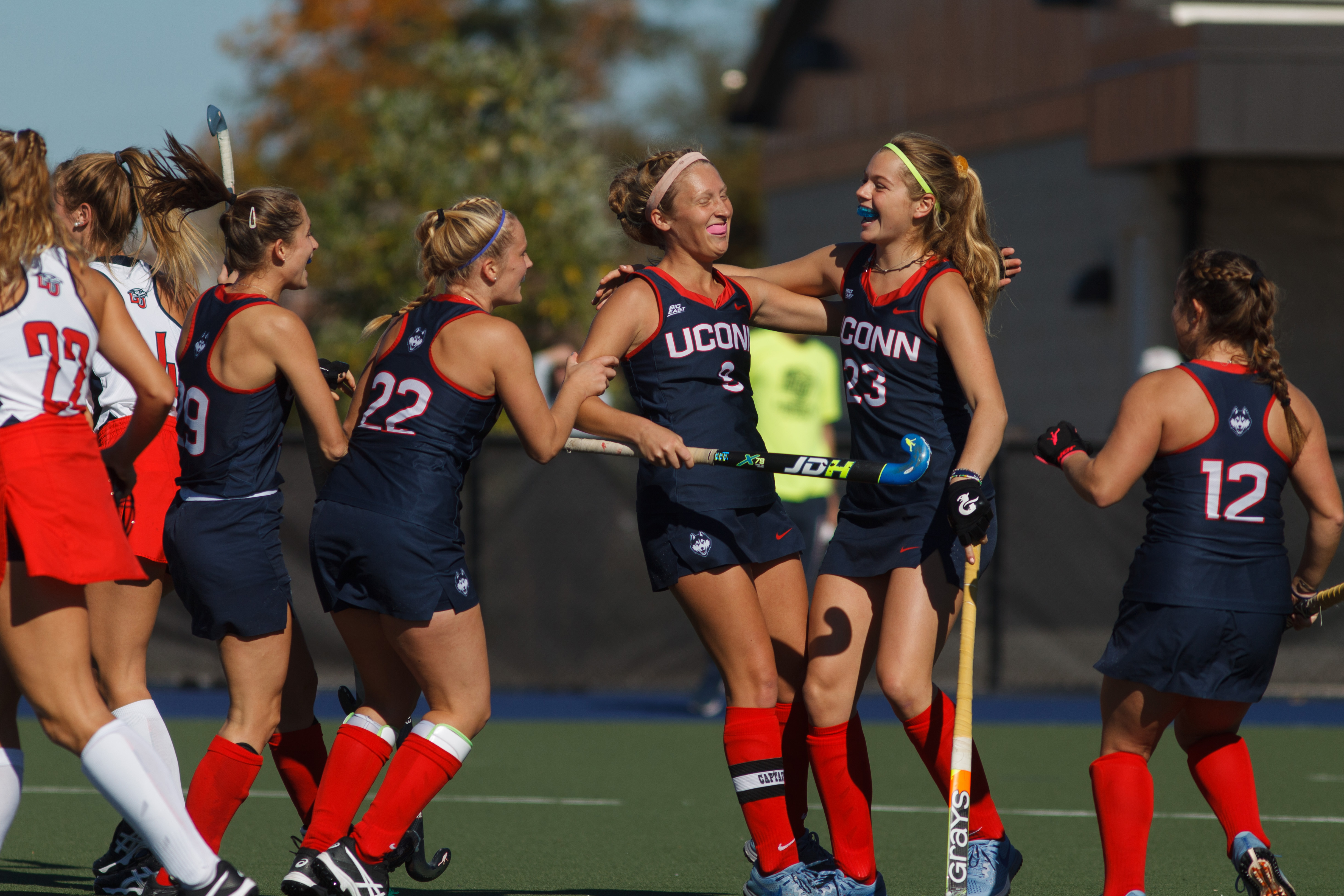 UConn defeated Liberty 5-3 to win the Big East Field Hockey Championship on Nov. 4, 2018. (Joel Coleman for UConn)