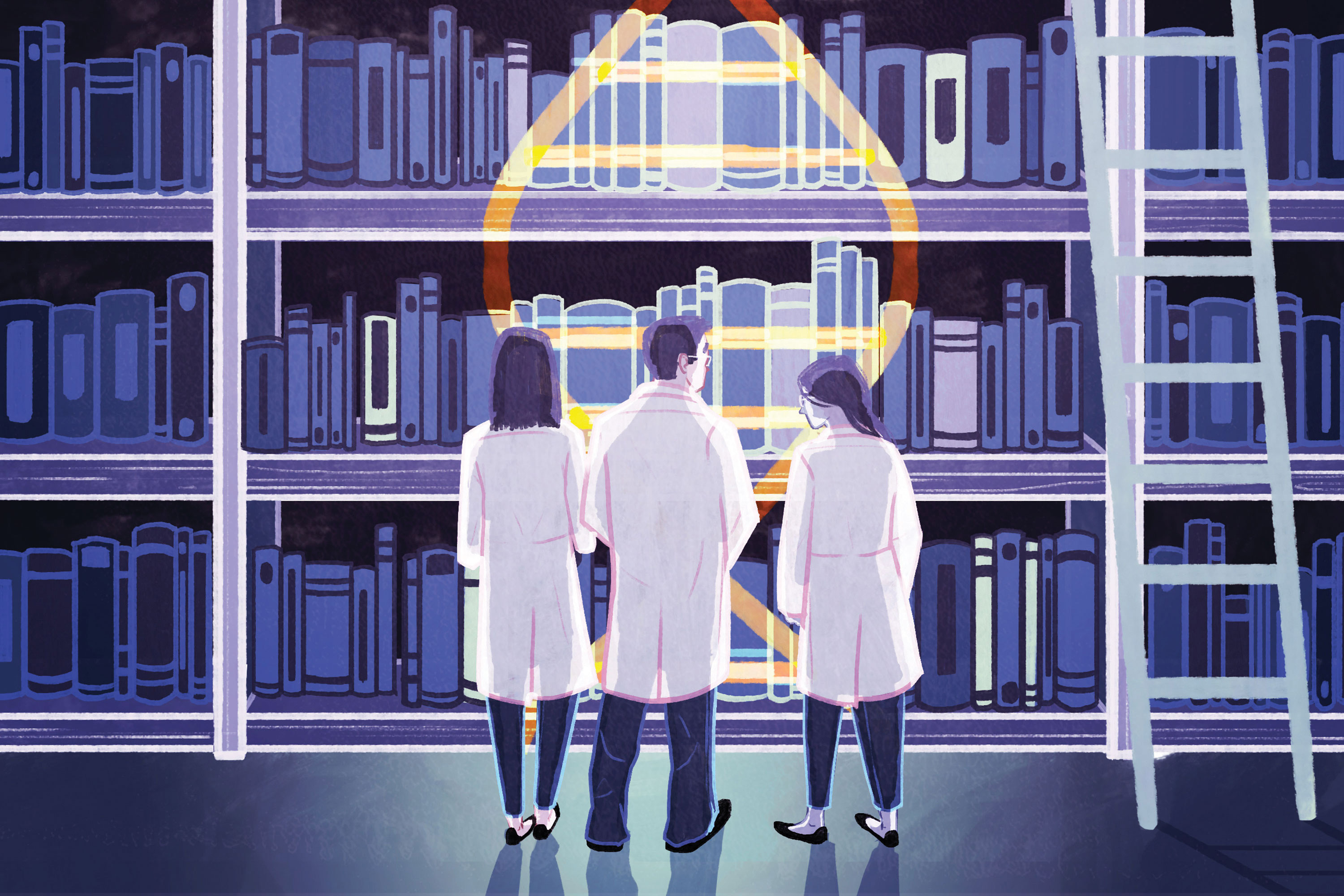 A special team of medical literature experts are on the hunt for cancer's kryptonite, one mutation at a time. (Kailey Whitman Illustration for UConn)
