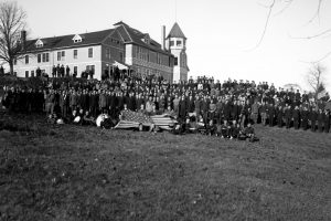 100 years ago on Nov. 11, UConn celebrated the armistice that brought World War I to a close. (University Library Archives & Special Collections)