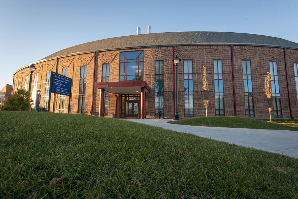 The Agricultural Biotechnology Building, part of the College of Agriculture, Health, and Natural Resources' BioScience Complex. (Sean Flynn/UConn Photo)