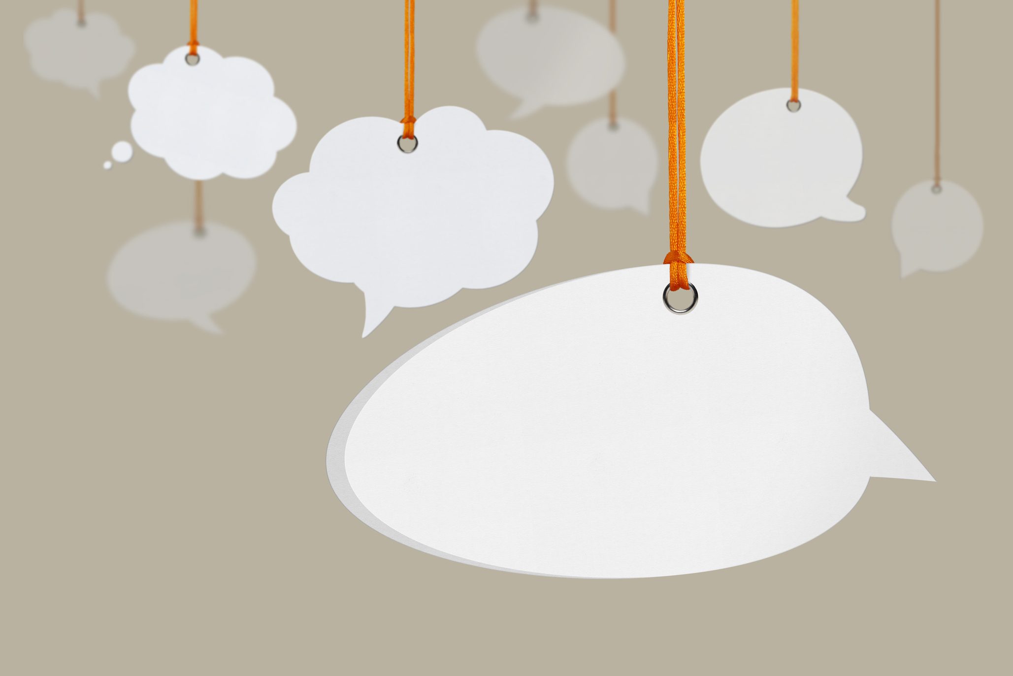 Hanging Speech Bubbles. (Getty Images)
