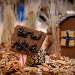 A team from the English department created a haunted house-themed gingerbread house for their submission. (Lucas Voghell ’20 (CLAS)/UConn Photo)