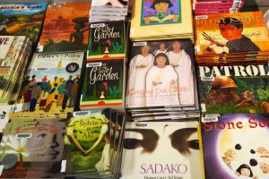 Books used as part of the 2018 Children’s Literature and Human Rights Workshop held last month. The workshop provided instruction on how educators can effectively introduce and include human rights topics in the classroom using children’s literature. (Photo courtesy of Glenn Mitoma)