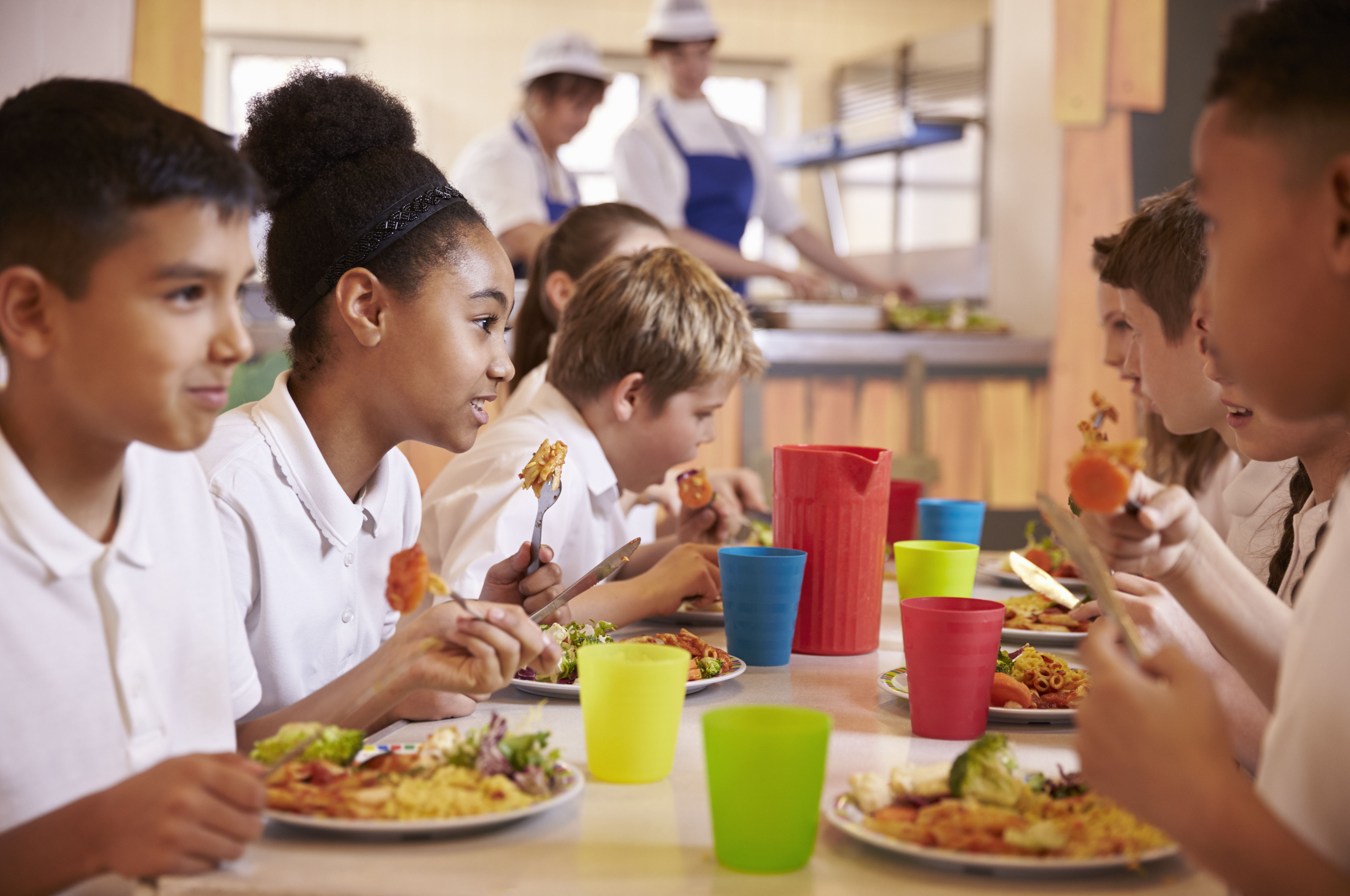 Implementing strong school nutrition policies is associated with healthier weight trajectories in middle school students, according to a new study by researchers at UConn and Yale. (Shutterstock Photo)