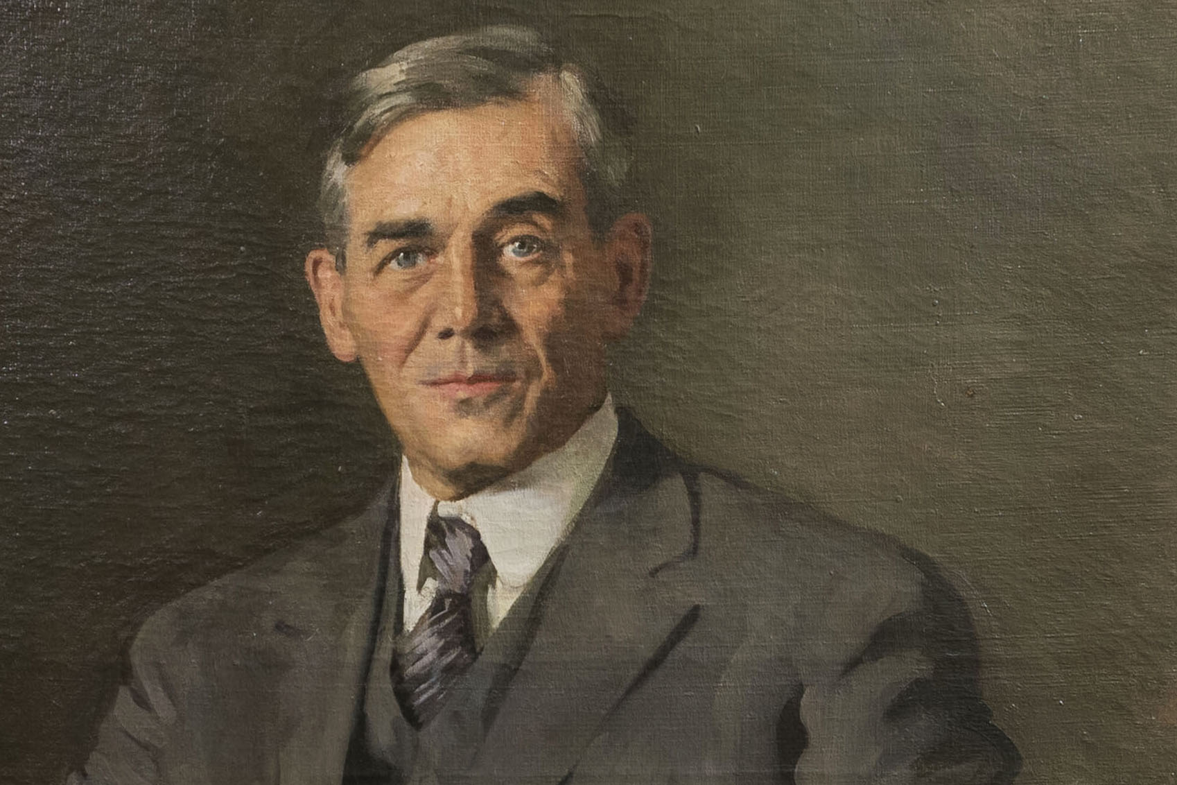 A portrait of Charles Lewis Beach, president of Connecticut Agricultural College from 1908 to 1928, in 1925 by Ellen Emmet Rand. (Sean Flynn/UConn Photo)