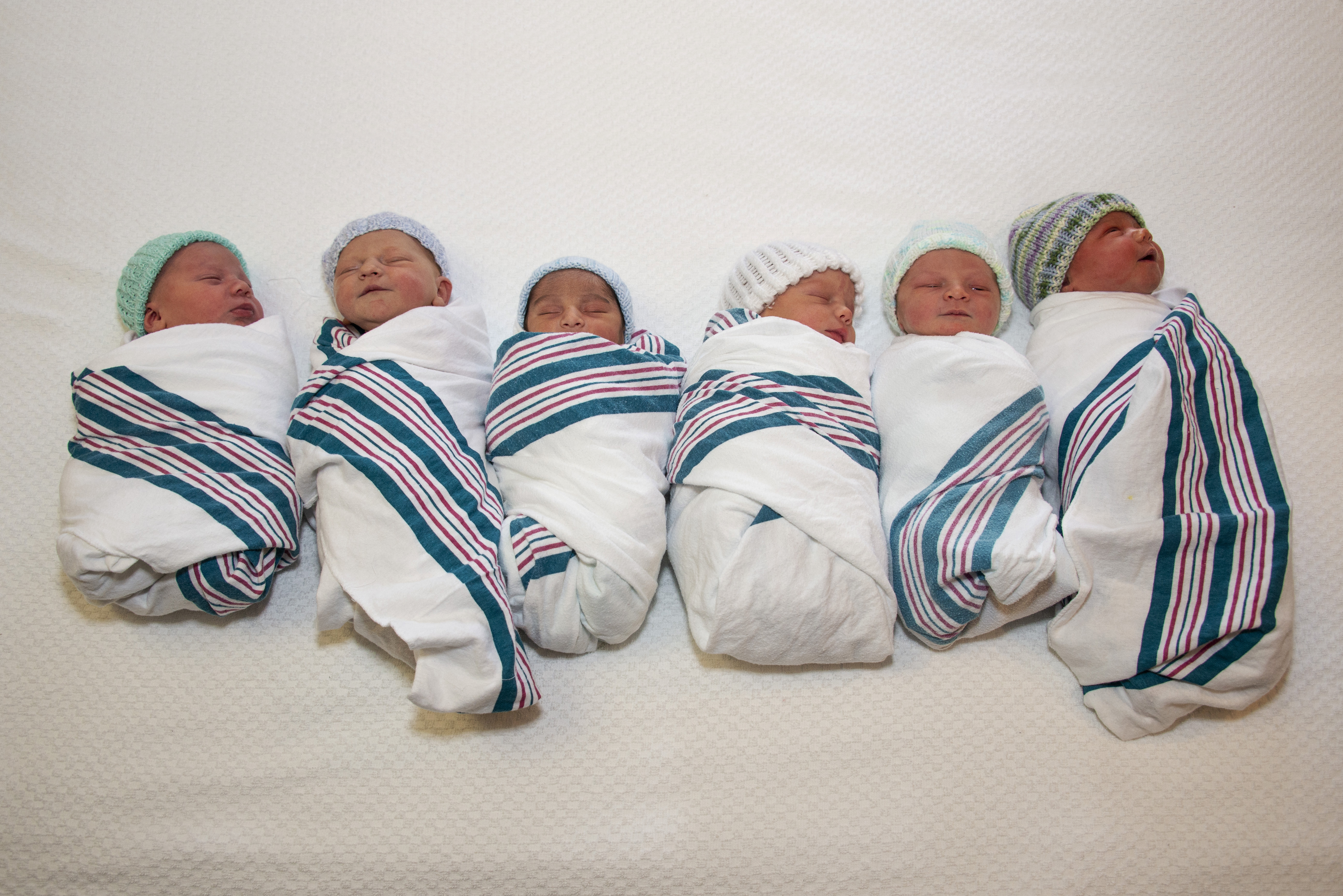 Six babies arrived at UConn John Dempsey Hospital on Jan. 1, 2019.