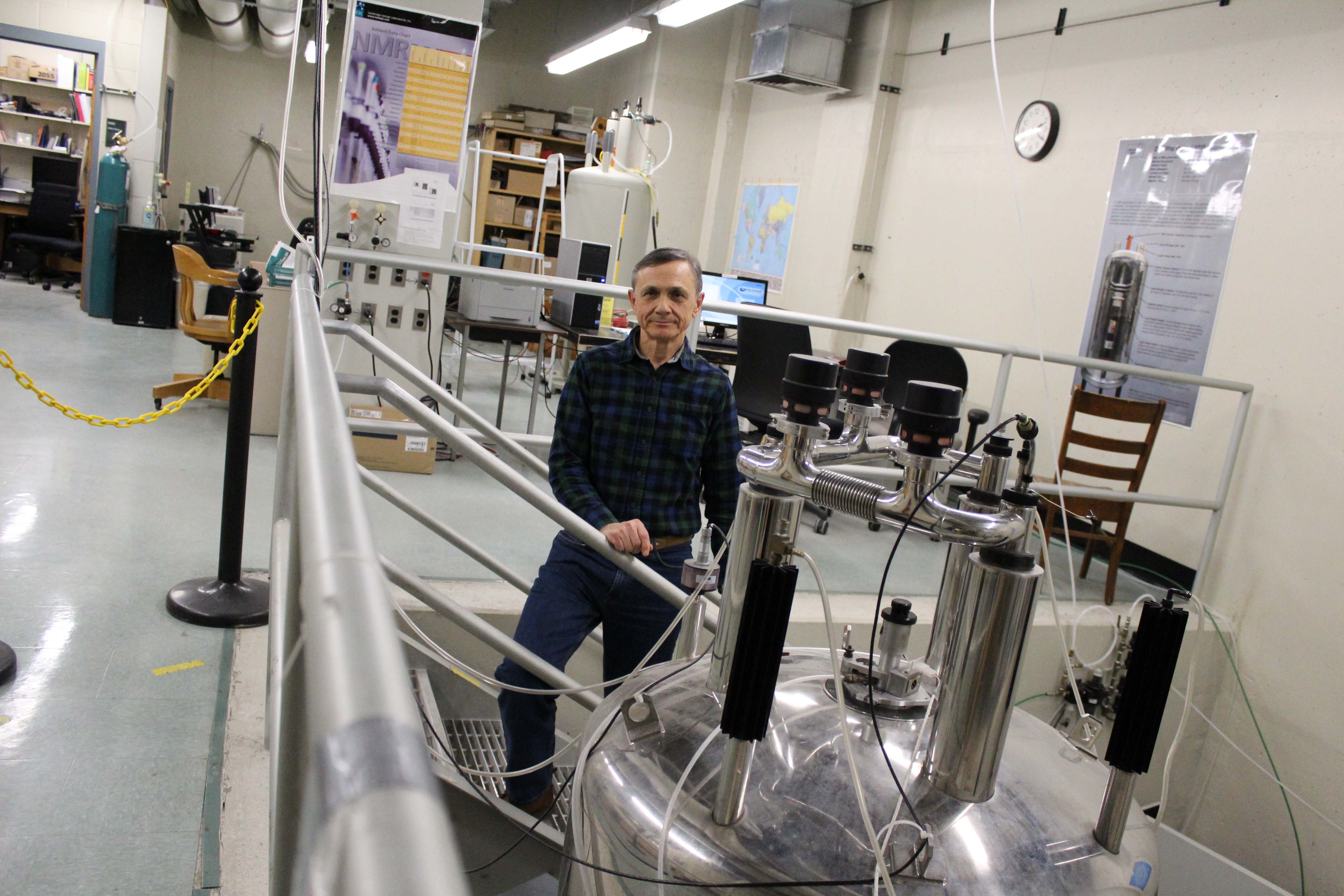 Director of UConn's NMR facility, Vitaliy Gorbatyuk. (Carson Stifel/UConn Photo).