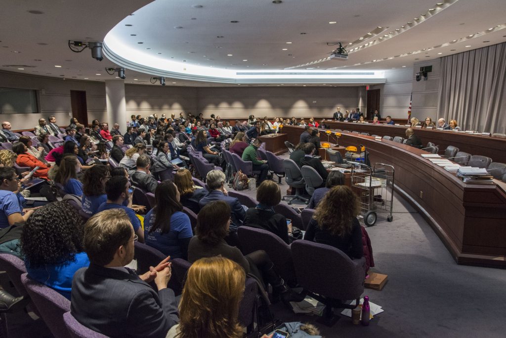 A hearing before the Appropriations Committee of the Connecticut General Assembly. (Ariel Dowski for UConn)