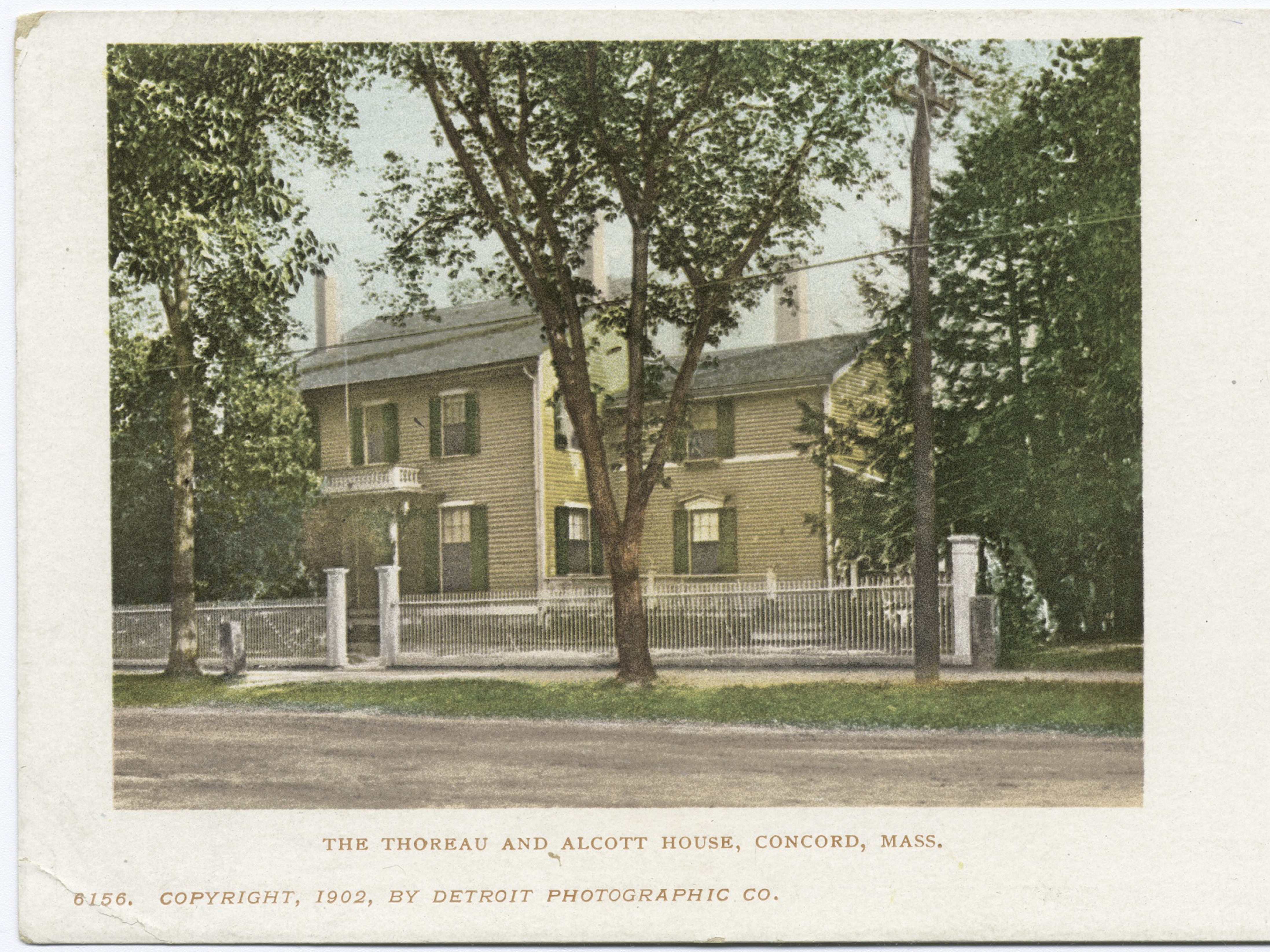 Detroit Publishing Company vintage postcard of the Thoreau and Alcott House, historic house in Concord, Massachusetts, 1902. From the New York Public Library. (Photo by Smith Collection/Gado/Getty Images)