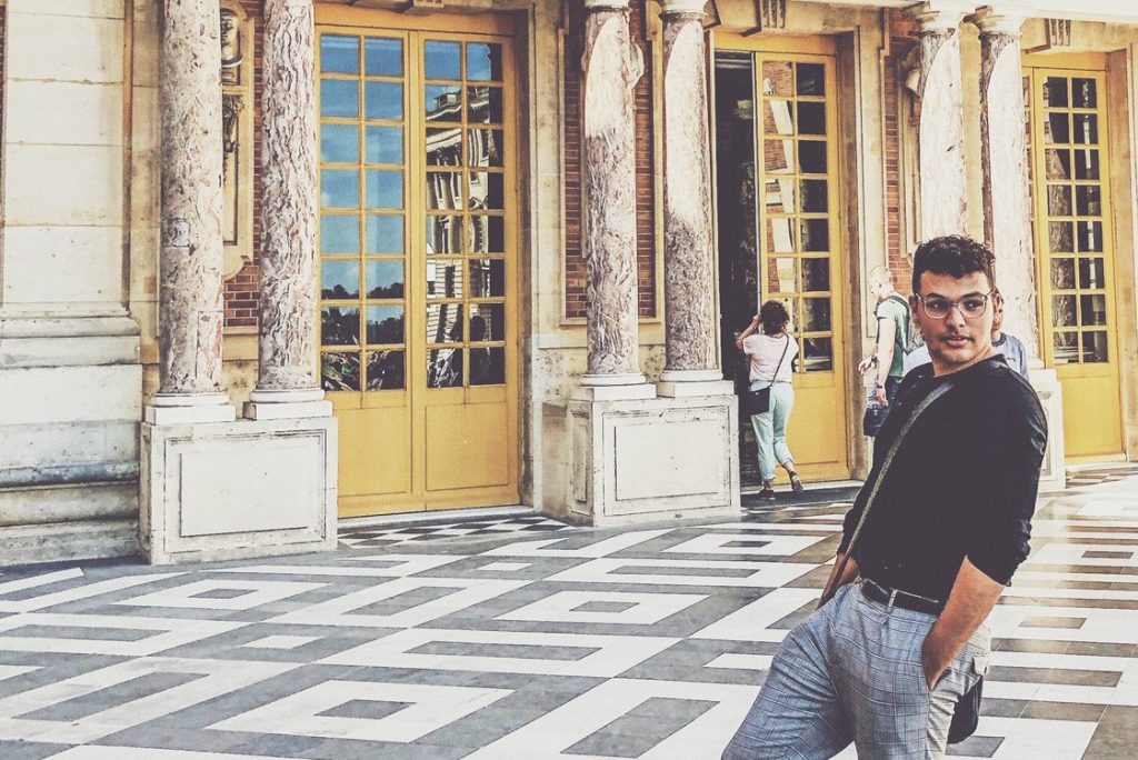 Preston Bogan '19 (CLAS) at the Palace of Versailles during an Education Abroad program in Paris. (Submitted Photo)