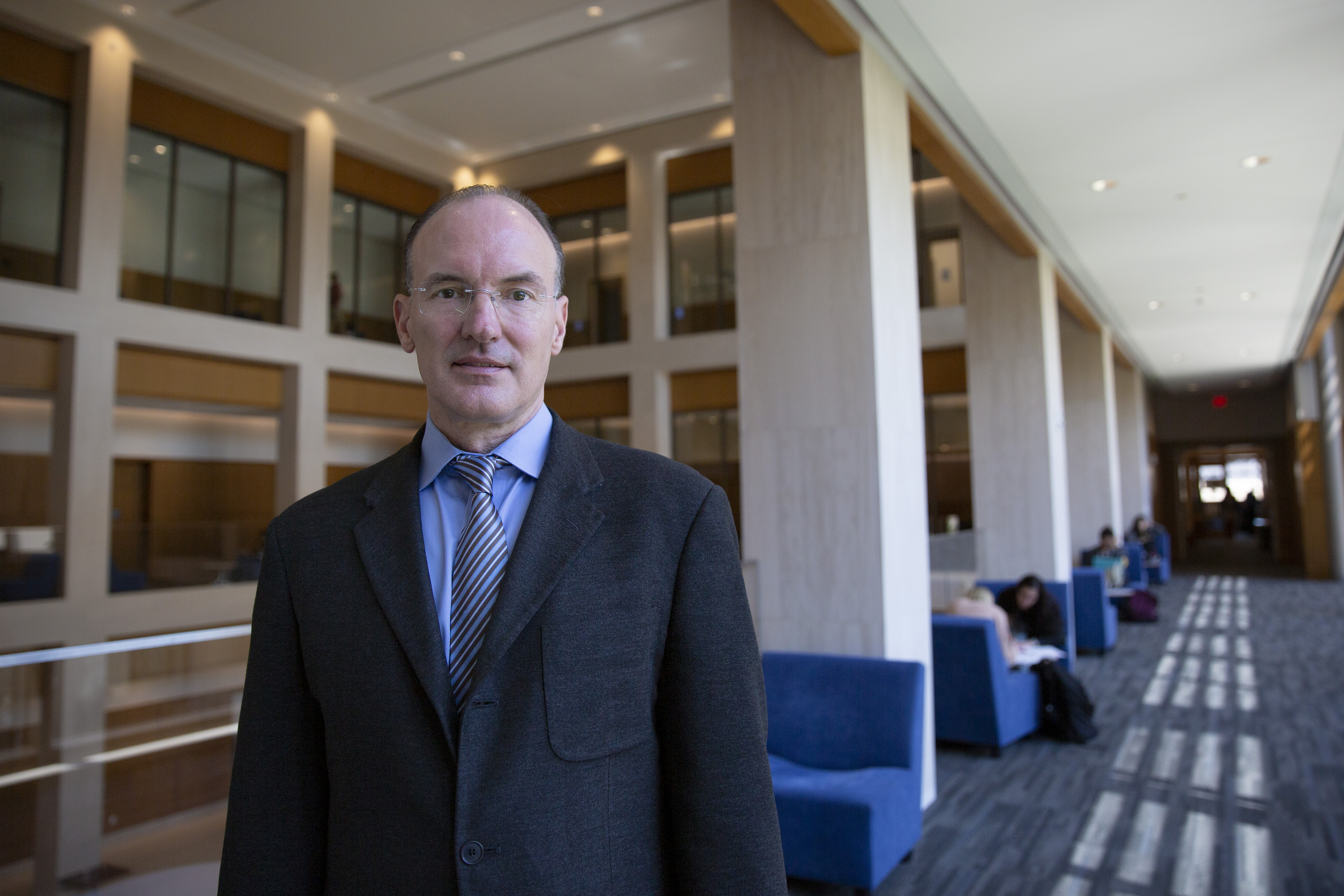 Thomas Craemer, associate professor of public policy, at the UConn Hartford campus. (Bri Diaz/UConn Photo)
