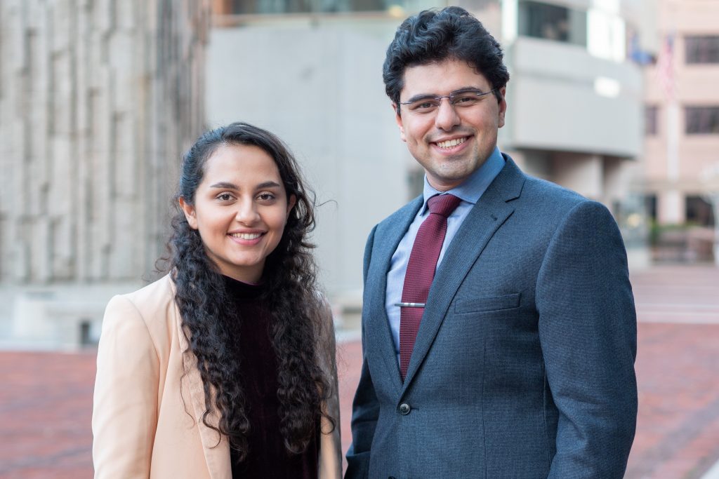 Ph.D. students Leila Daneshmandi and Armin Tahmasbi Rad, both from the Department of Biomedical Engineering, have developed a technology that takes a patient’s tumor cells and grows them outside of the body to test different cancer treatments. (Evan Olsen Photography)