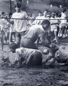 An Oozeball tournament on May 2, 1987. (UConn File Photo)