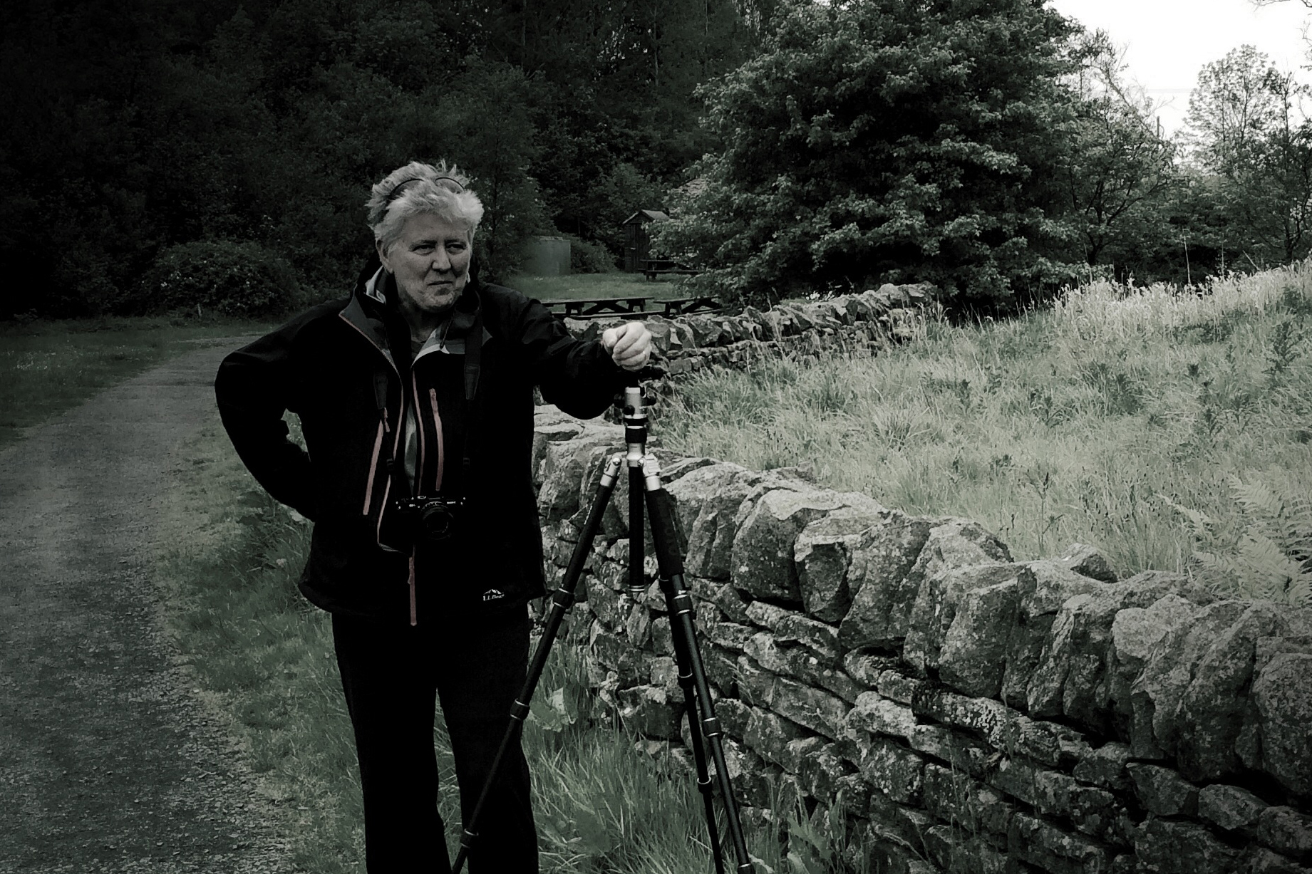Janet Pritchard in the field in northern England, working on a project about Hadrian's Wall, which was built by the Romans as the northwest frontier of their empire. (Judith Thorpe Photo)
