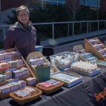 Jill Boulrice, owner of Soaps for Days, uses flowers she grows herself as one of the ingredients in her eco-friendly soaps. (Lucas Voghell ’20 (CLAS)/UConn Photo)