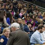 An audience of family members and educators packed Gampel Pavilion before the awards ceremony began. Awards were given from sponsors including Black and Decker, ESPN, and 3M. (Lucas Voghell ’20 (CLAS)/UConn Photo)