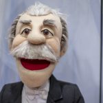 Arthur Fiedler puppet created for the 2016 'Puppets Take the Pops' performance. (Sean Flynn/UConn Photo)