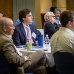 Attendees at the 2019 Eversource Energy Center's Grid Modernization Summit on June 6, 2019. (Christopher Larosa/UConn Photo).
