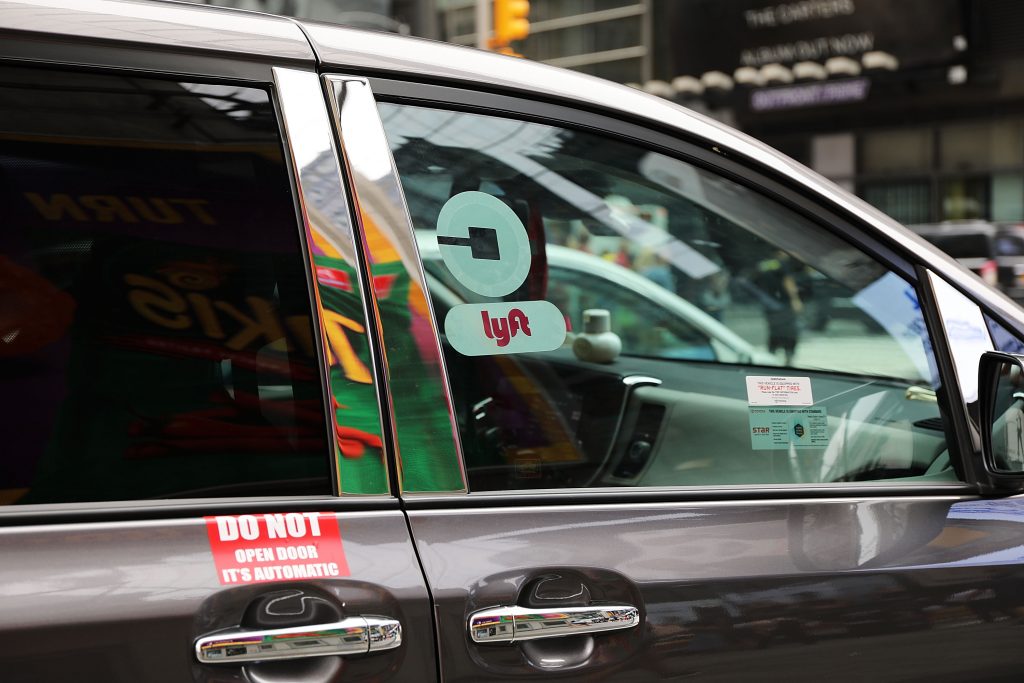 A Lyft car in New York City. (Getty Images)