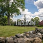 UConn sign on route 195, July 24, 2019. (Sean Flynn/UConn Photo)