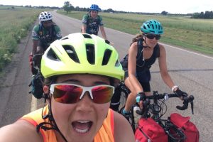 Keanna, Liz, Yoga and Justin pedalling together