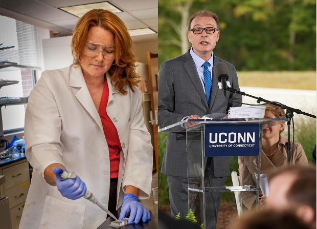 Dr. Leslie Shor (left) and Dr. Pamir Alpay (right) are both taking over as associate deans of the UConn School of Engineering (UConn School of Engineering)