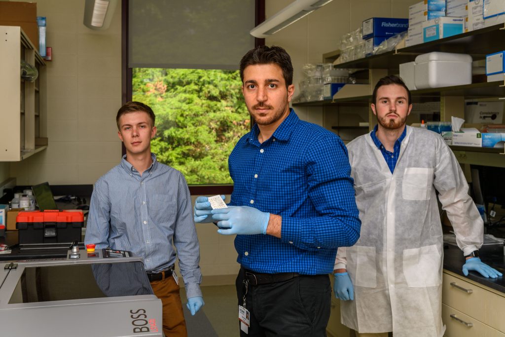 The QRFertile lab at the Technology Incubator Program (TIP) space at the Cell and Genome Sciences Building in Farmington on June 14, 2019. (Peter Morenus/UConn Photo)