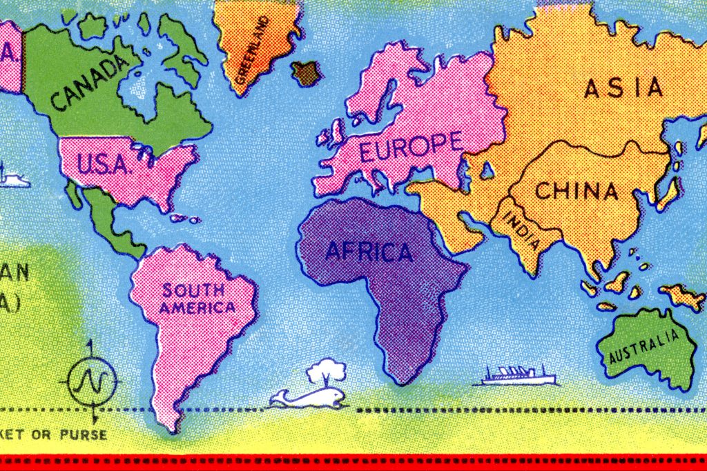 Illustration of world map.